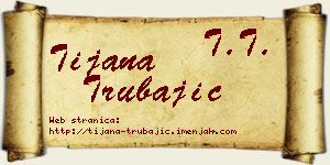 Tijana Trubajić vizit kartica